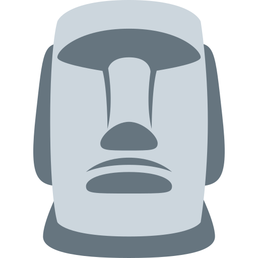Moai as rendered by Twitter / X