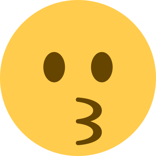 faccina che bacia as rendered by Twitter / X