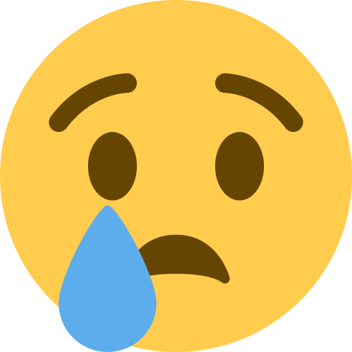 weinendes Gesicht as rendered by Twitter / X