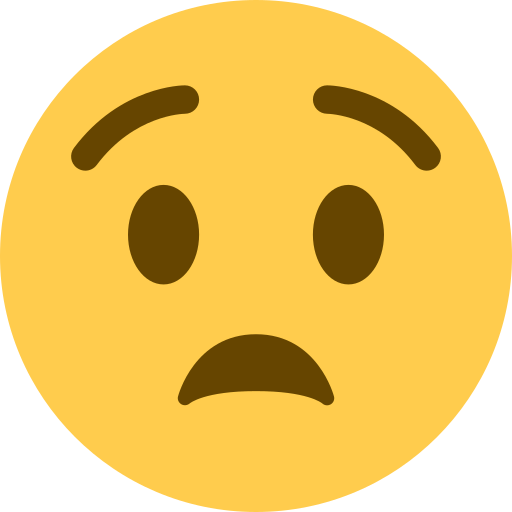 anguished face as rendered by Twitter / X