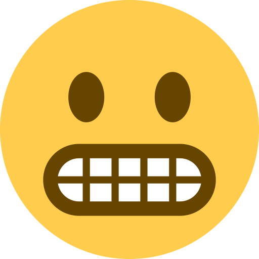 Grimassen schneidendes Gesicht as rendered by Twitter / X