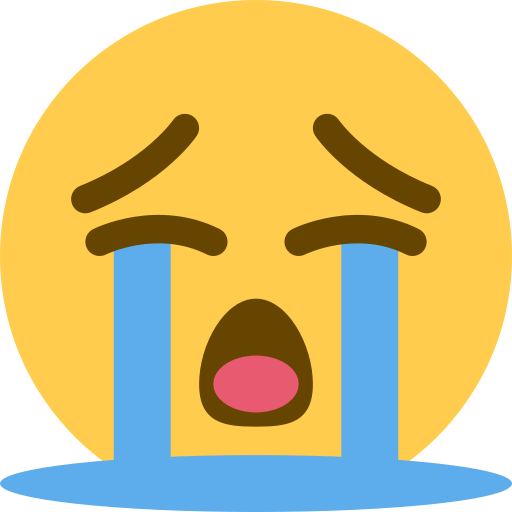 Loudly Crying Face as drawn by Twitter / X in 2026 01 09 Update