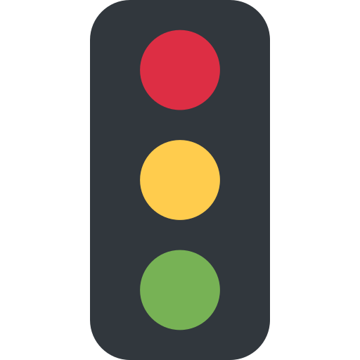 vertical traffic light as rendered by Twitter / X