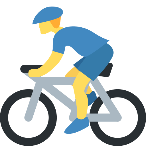 man biking as rendered by Twitter / X