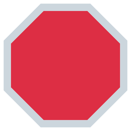 stop sign as rendered by Twitter / X