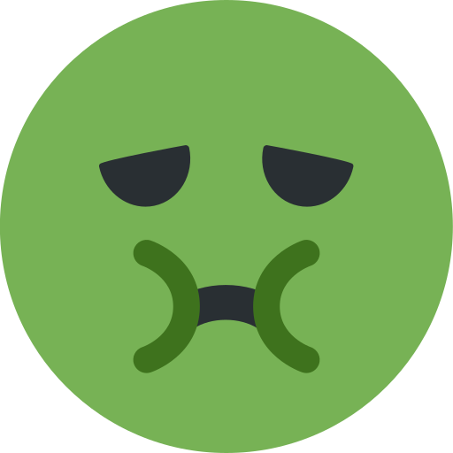 Nauseated Face as drawn by Twitter / X in 2026 01 09 Update