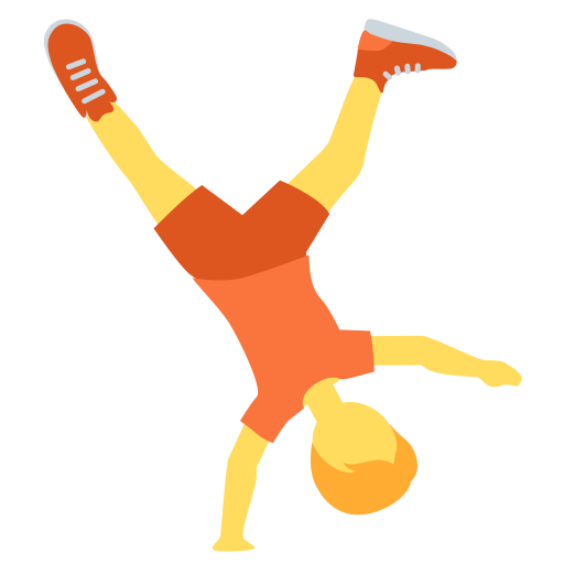 person cartwheeling as rendered by Twitter / X