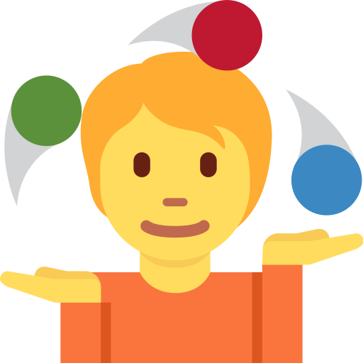 person juggling as rendered by Twitter / X
