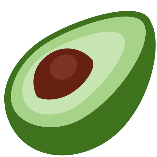 avocado as rendered by Twitter / X