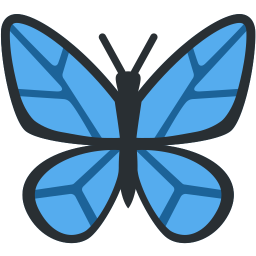 butterfly as rendered by Twitter / X