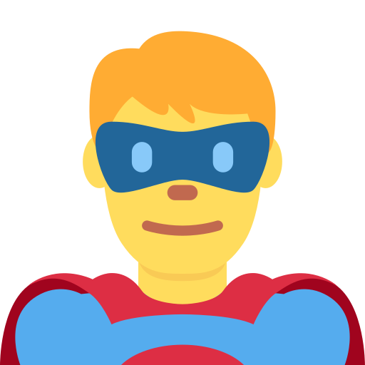 man superhero as rendered by Twitter / X