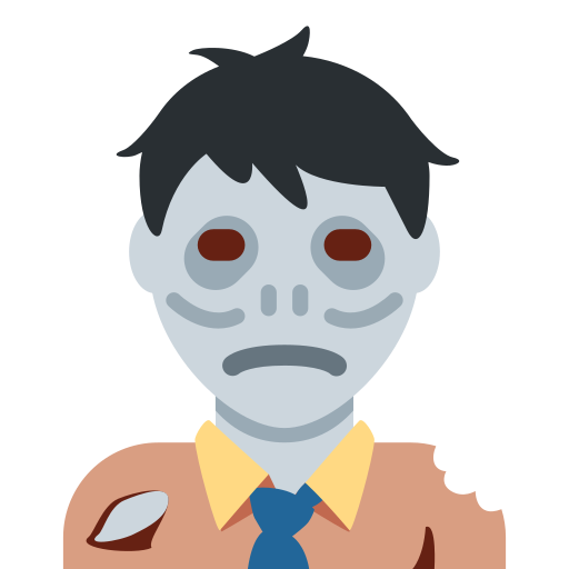 man zombie as rendered by Twitter / X
