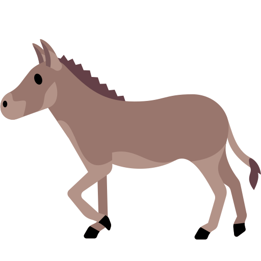 donkey as rendered by Twitter / X