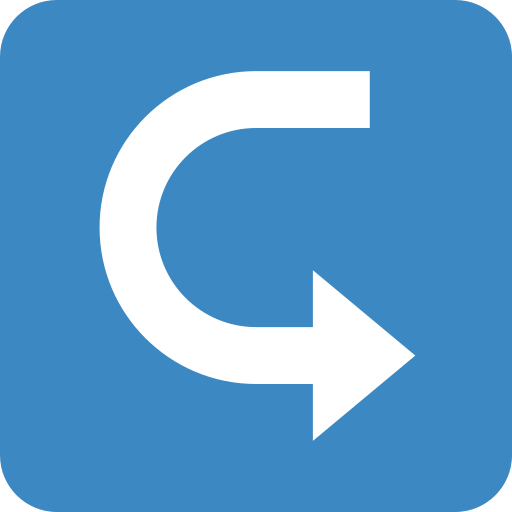 left arrow curving right as rendered by Twitter / X