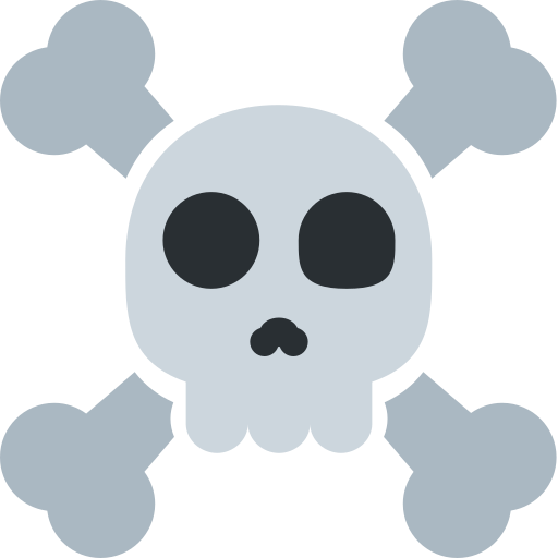 teschio con ossa incrociate as rendered by Twitter / X