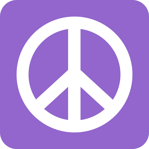 peace symbol as rendered by Twitter / X