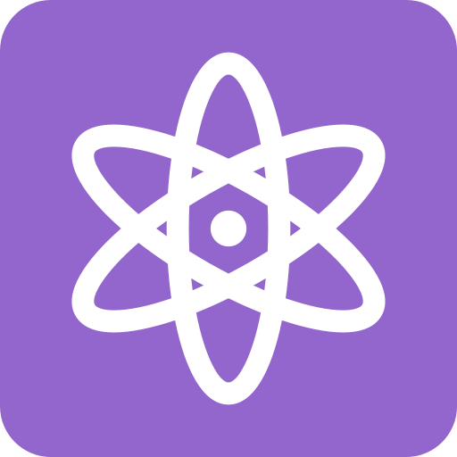 atom symbol as rendered by Twitter / X