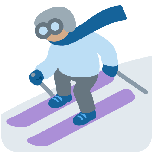 Skier, Type-4 as rendered by Twitter / X