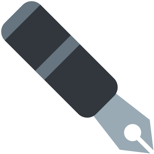 black nib as rendered by Twitter / X
