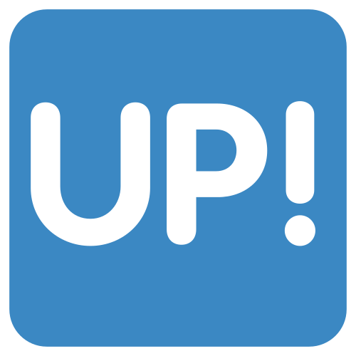 UP! Button as drawn by Twitter / X in Twemoji 1.0