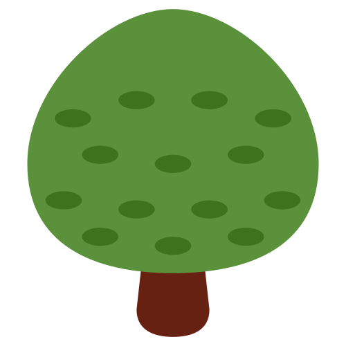 Deciduous Tree as drawn by Twitter / X in Twemoji 1.0