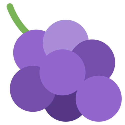 포도 as drawn by Twitter / X in Twemoji 1.0