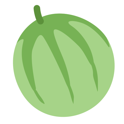 Melon as drawn by Twitter / X in Twemoji 1.0