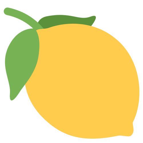 Lemon as drawn by Twitter / X in Twemoji 1.0