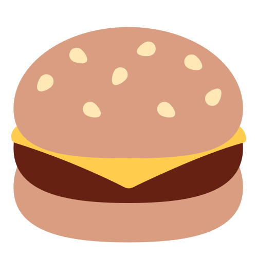 Hamburger as drawn by Twitter / X in Twemoji 1.0