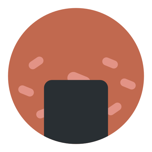 Rice Cracker as drawn by Twitter / X in Twemoji 1.0