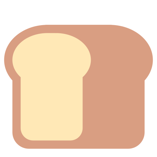 Bread as drawn by Twitter / X in Twemoji 1.0