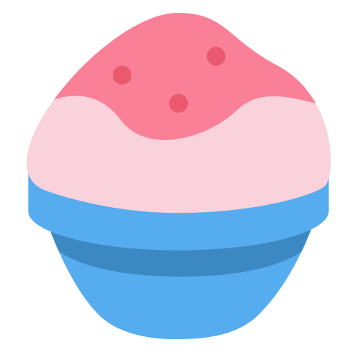 Shaved Ice as drawn by Twitter / X in Twemoji 1.0