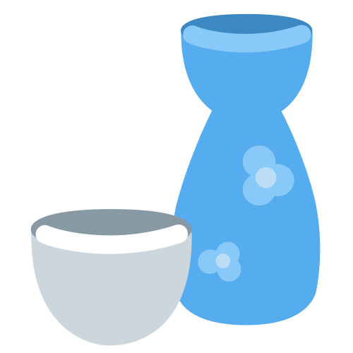 Sake as drawn by Twitter / X in Twemoji 1.0