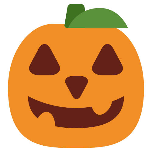 Jack-O-Lantern as drawn by Twitter / X in Twemoji 1.0