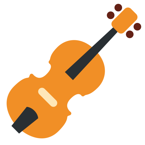 Violin as drawn by Twitter / X in Twemoji 1.0