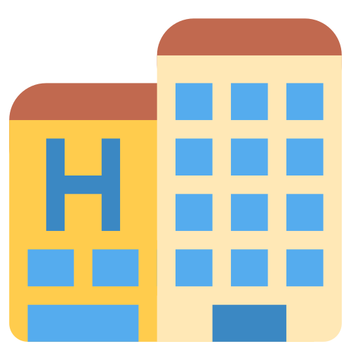 Hotel as drawn by Twitter / X in Twemoji 1.0