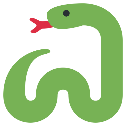 ثعبان as drawn by Twitter / X in Twemoji 1.0