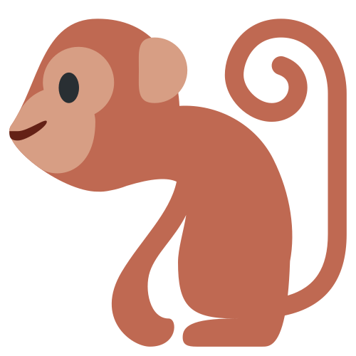 قرد as drawn by Twitter / X in Twemoji 1.0