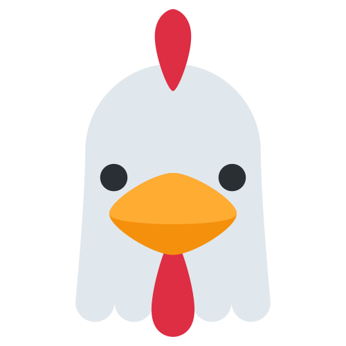 닭 as drawn by Twitter / X in Twemoji 1.0