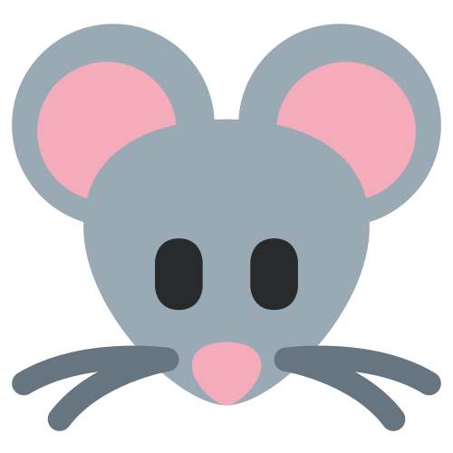 Mäusegesicht as drawn by Twitter / X in Twemoji 1.0