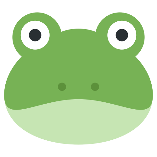 Sapo as drawn by Twitter / X in Twemoji 1.0