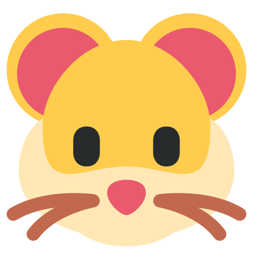 Hamster as drawn by Twitter / X in Twemoji 1.0