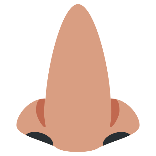 Nose as drawn by Twitter / X in Twemoji 1.0