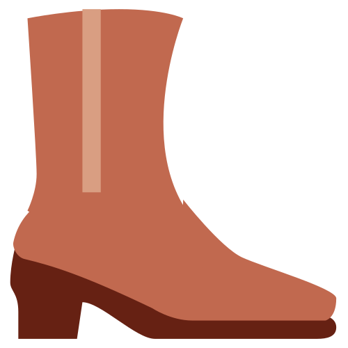 Woman’s Boot as drawn by Twitter / X in Twemoji 1.0
