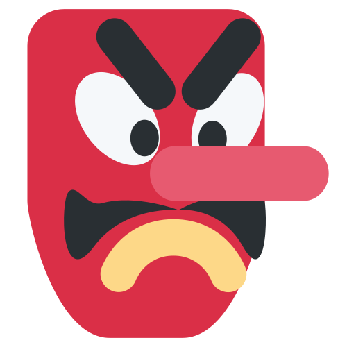 Goblin as drawn by Twitter / X in Twemoji 1.0
