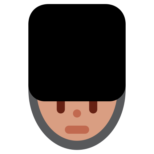Guardia as drawn by Twitter / X in Twemoji 1.0