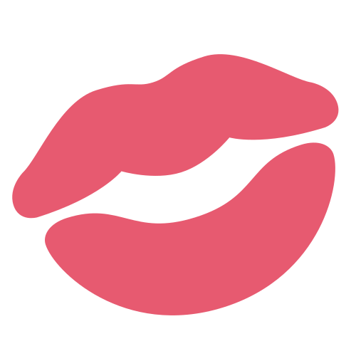 Kiss Mark as drawn by Twitter / X in Twemoji 1.0