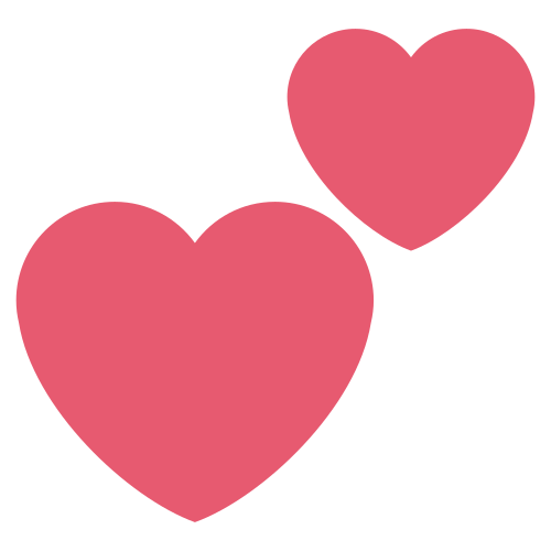 Two Hearts as drawn by Twitter / X in Twemoji 1.0