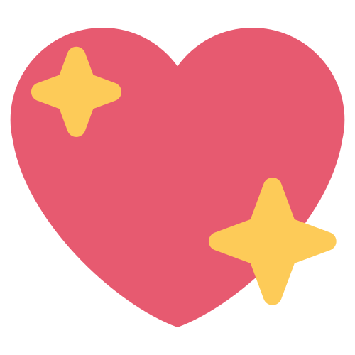 Sparkling Heart as drawn by Twitter / X in Twemoji 1.0