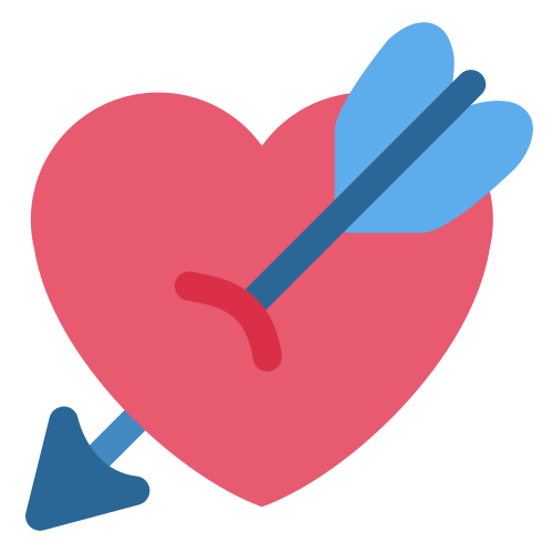 Heart with Arrow as drawn by Twitter / X in Twemoji 1.0